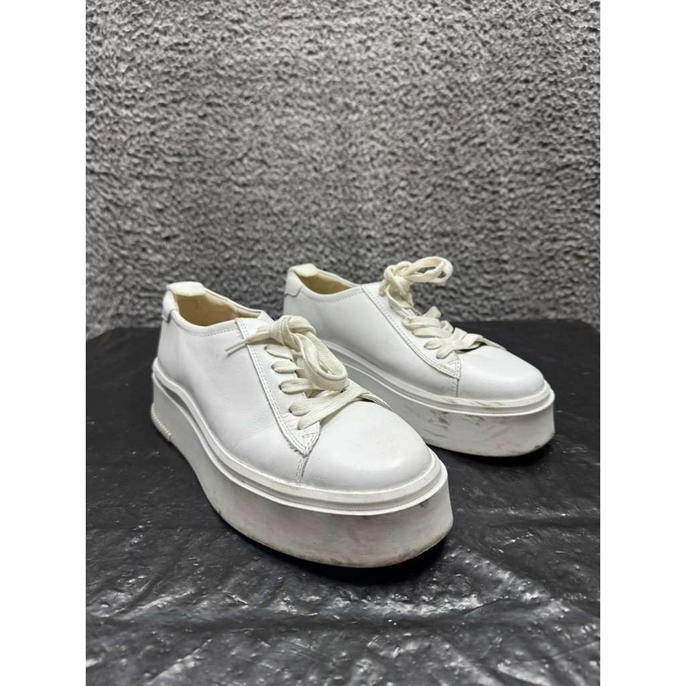 Vagabond Stacy Low Top Lace Up Platform Sole Sneakers White Womens Size 39 EU